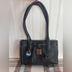 Dooney & Bourke Black Pebble Leather Shoulder Bag